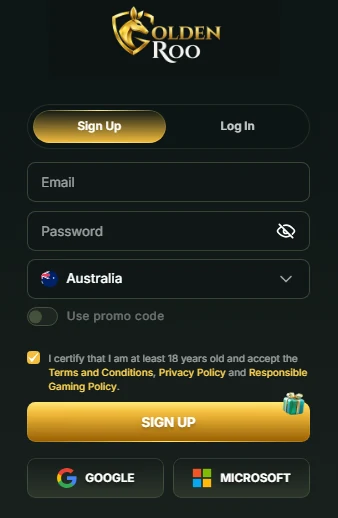 Golden Roo Casino Registration Process