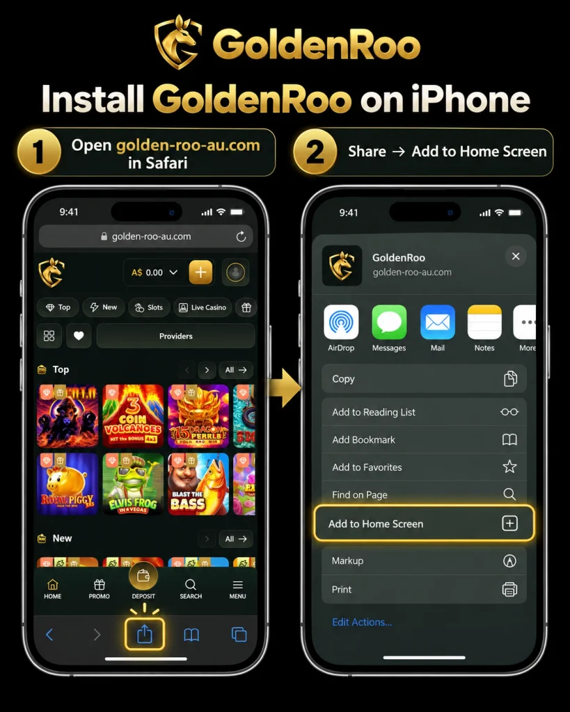 iOS GoldenRoo App